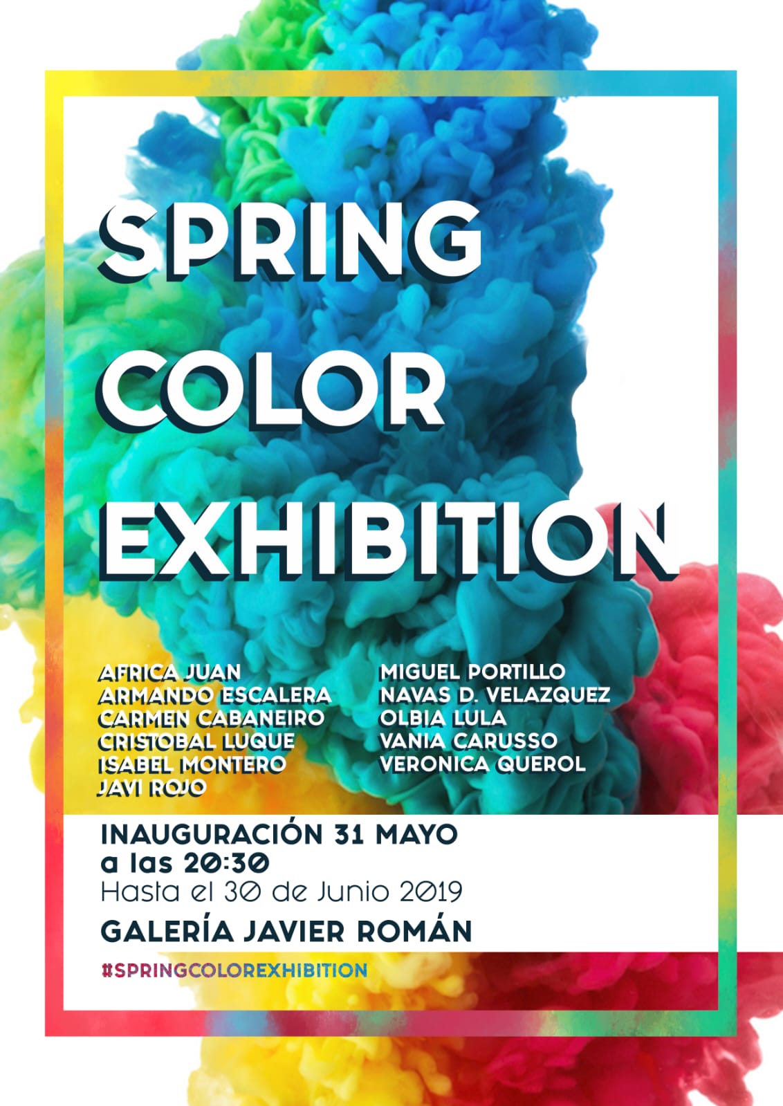 “Spring color exhibition” in Málaga (Spain) mai 31th  Javier Roman Gallery